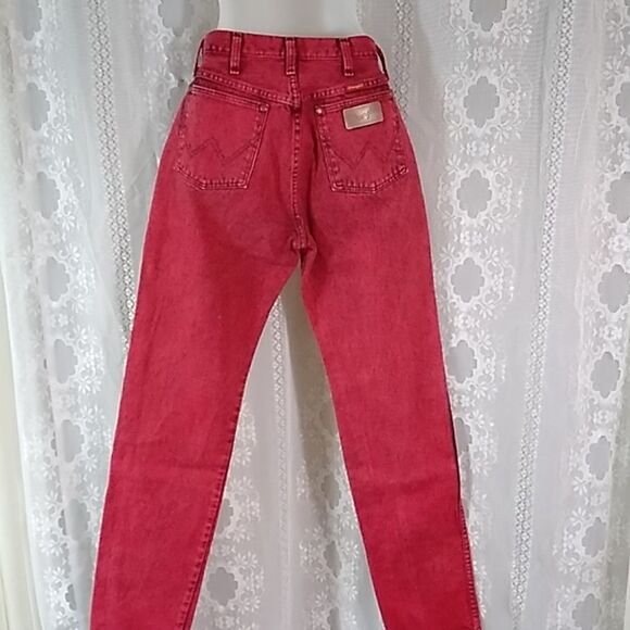 VTG Rate Wrangler 14MWZRE Made In USA 100% Cotton W's Jeans High Waist 7 X 34 - Picture 3 of 16